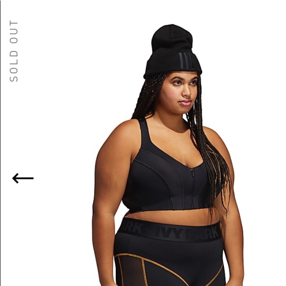 Adidas x Ivy Park Medium Support Zip Bra - size 2X